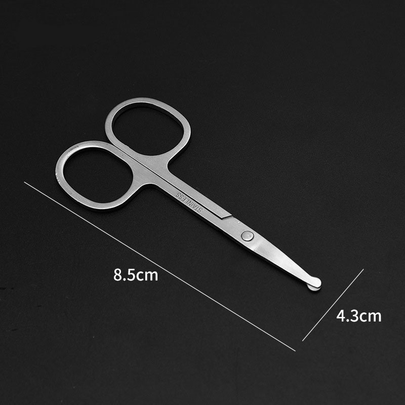 100% naujas 1vnt nerūdijančio plieno mini nešiojamasis lenktas ūsų nosies ausų plaukų šalinimo įrankis žirklėmis žoliapjovės saugos patarimai