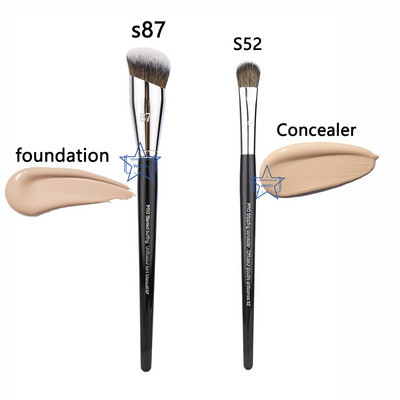 Pensula de machiaj Concealer Shadow Contour Blush Pudră Fond de ten lichid Bronzer Pensule sintetice profesionale Machiaj pentru nas Instrument
