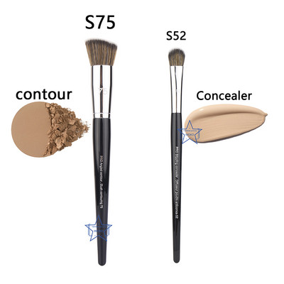 Pensula de machiaj Concealer Shadow Contour Blush Pudră Fond de ten lichid Bronzer Pensule sintetice profesionale Machiaj pentru nas Instrument