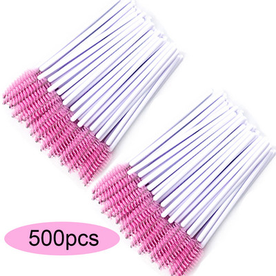 50/100/300/500db Szemöldök Szempillakefék Szempilla orsók Szempillaspirál Pálcák Eldobható Applikátor Szempillahosszabbító Smink eszközhöz