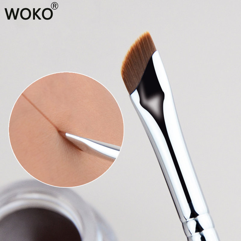 New Sickle Eyeliner Perie Knife Edge Machiaj Perie Liquid Eyeliner Perie Ultra subțire Fină Unghi oblic Cap plat Perie pentru sprâncene