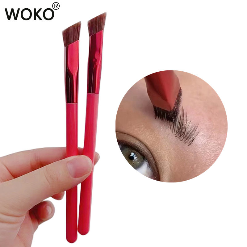 New Sickle Eyeliner Perie Knife Edge Machiaj Perie Liquid Eyeliner Perie Ultra subțire Fină Unghi oblic Cap plat Perie pentru sprâncene