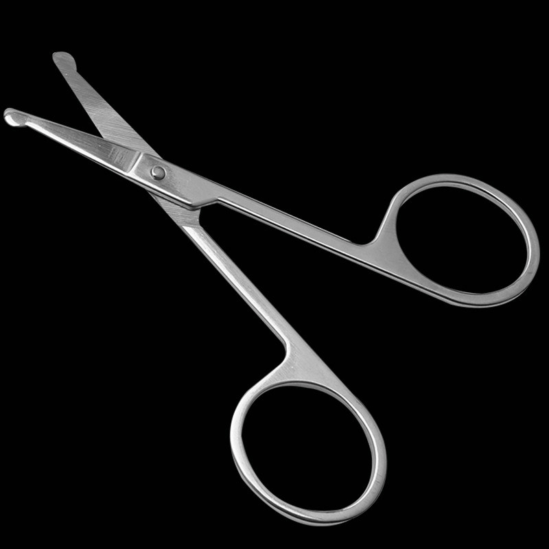 100% uus 1 tk 3,5" roostevabast terasest mini kaasaskantav kumer vunts, nina kõrva karvaeemaldaja käärilõikuri ohutusnõuanded