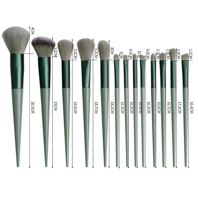 Set de pensule de machiaj moi, pufoase, 13 buc, pentru fond de ten, fard de obraz, pudră, fard de pleoape, perie de machiaj pentru amestecare Kabuki, instrument de frumusețe