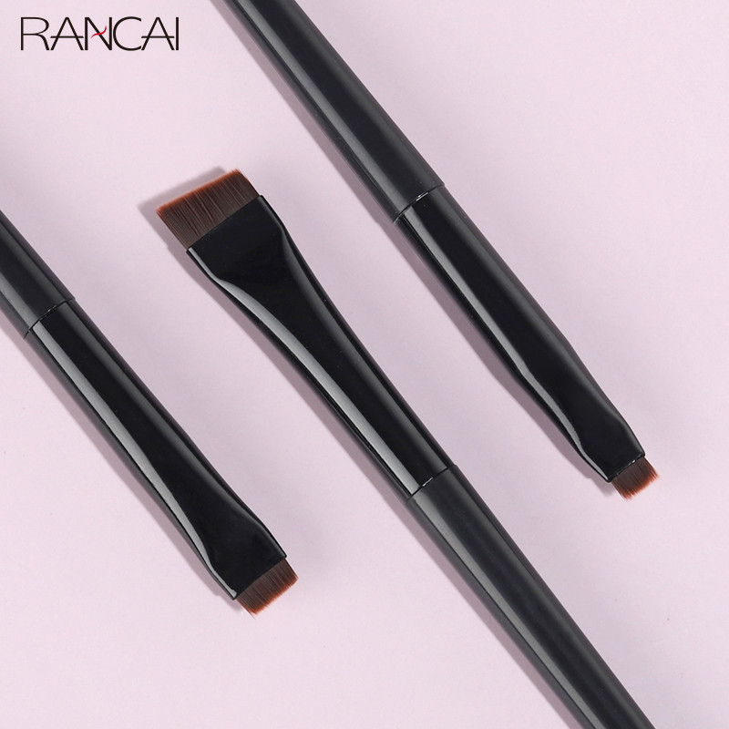 RANCAI 3 buc Pensule de machiaj pentru ochi Perie plată pentru eyeliner pentru sprâncene Ochi în unghi profesional pentru sprâncene Pincel Maquiagem Instrumente cosmetice pentru machiaj