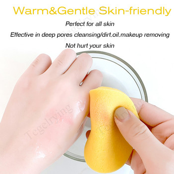 Компресирана гъба за почистване на лице Средство за премахване на грим Puff Cleaning Pad Spa Skin Care Красота на лицето Ексфолираща кърпа за лице