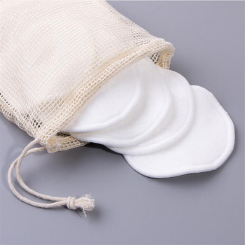 Επαναχρησιμοποιήσιμα μαξιλαράκια ντεμακιγιάζ Bamboo 12 τμχ/Συσκευασία Washable Rounds Cleansing Facial Cotton Pads Removal Pads
