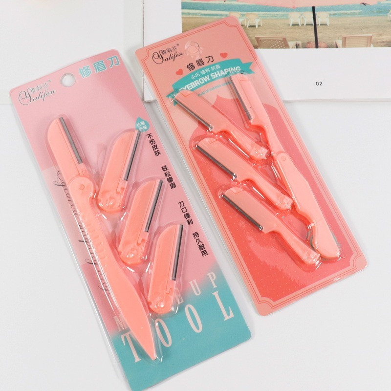 4 buc/set Trimmer pentru sprâncene Lame pentru sprâncene Foarfece Femei Profiler Frumusețe Machiaj Instrumente