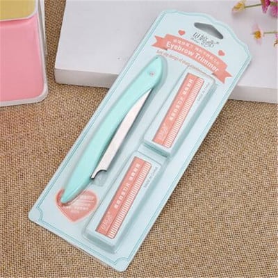 Vrući prijenosni trimer za obrve s 10 britvica Aparat za oblikovanje obrva Brijač za lice Oštrica brijača Uklanjanje dlačica s lica Alati za šminkanje za žene