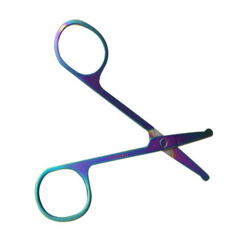 Инструменти за красота и грим Висококачествени мини ножици за подстригване на вежди Мъжки ножици за коса с кръгъл нос от неръждаема стомана