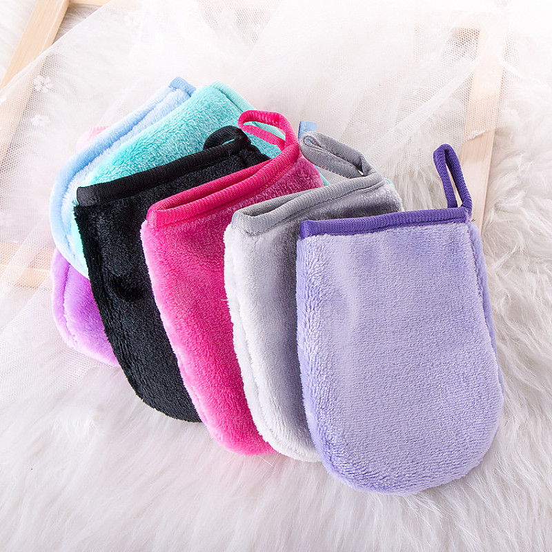 1 buc Mănuși de demachiaj reutilizabile Mănuși de curățare a feței Tampoane moi de curățare a feței pentru curățarea profundă a feței Instrumente de îngrijire a pielii pentru față