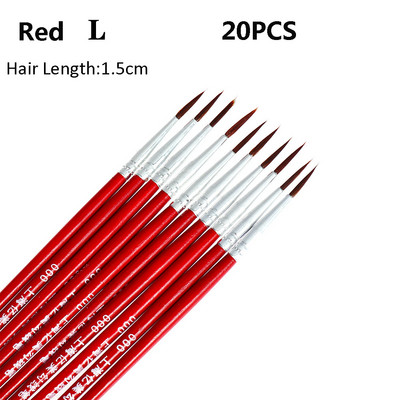 20 kom. Olovka za crtanje šminke Kist za crtanje noktiju Fina ručno oslikana olovka s tankom linijom kuke Najlonska četka Akrilna olovka za slikanje pribor za crtanje noktiju