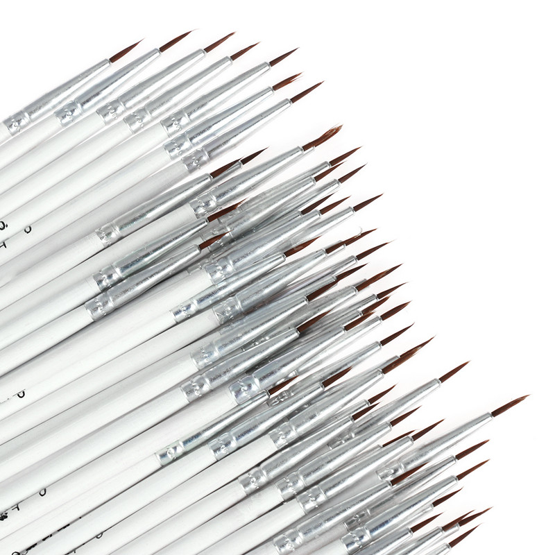 20 kom. Olovka za crtanje šminke Kist za crtanje noktiju Fina ručno oslikana olovka s tankom linijom kuke Najlonska četka Akrilna olovka za slikanje pribor za crtanje noktiju