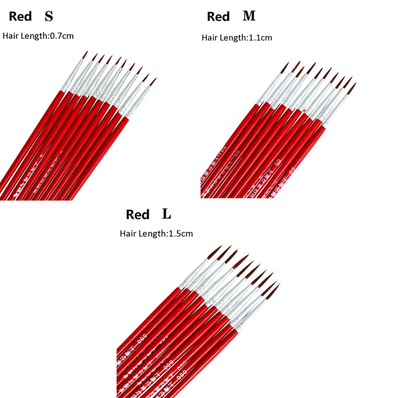 20 kom. Olovka za crtanje šminke Kist za crtanje noktiju Fina ručno oslikana olovka s tankom linijom kuke Najlonska četka Akrilna olovka za slikanje pribor za crtanje noktiju