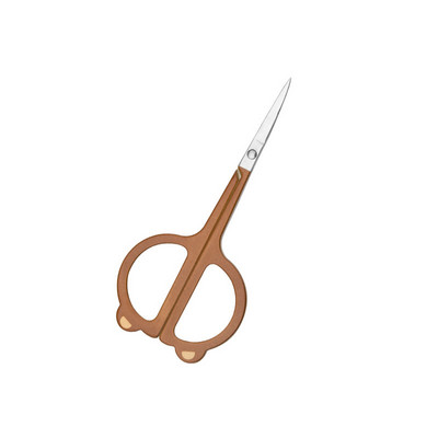 OWOSC 1PC Foarfecă pentru sprâncene din oțel inoxidabil pentru gene pentru nas îndepărtarea părului cu vârf rotund Trimmer pentru îngrijire personală Machiaj Instrumente de frumusețe