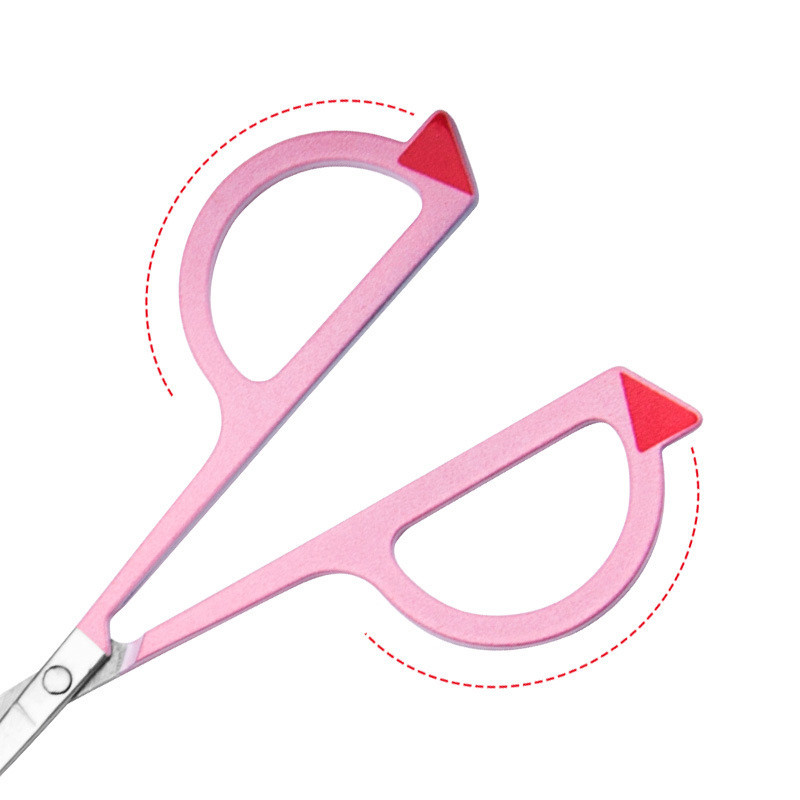 OWOSC 1PC Foarfecă pentru sprâncene din oțel inoxidabil pentru gene pentru nas îndepărtarea părului cu vârf rotund Trimmer pentru îngrijire personală Machiaj Instrumente de frumusețe