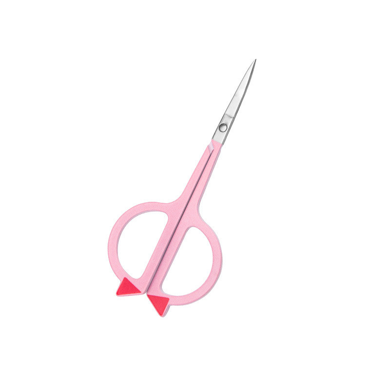 OWOSC 1PC Foarfecă pentru sprâncene din oțel inoxidabil pentru gene pentru nas îndepărtarea părului cu vârf rotund Trimmer pentru îngrijire personală Machiaj Instrumente de frumusețe