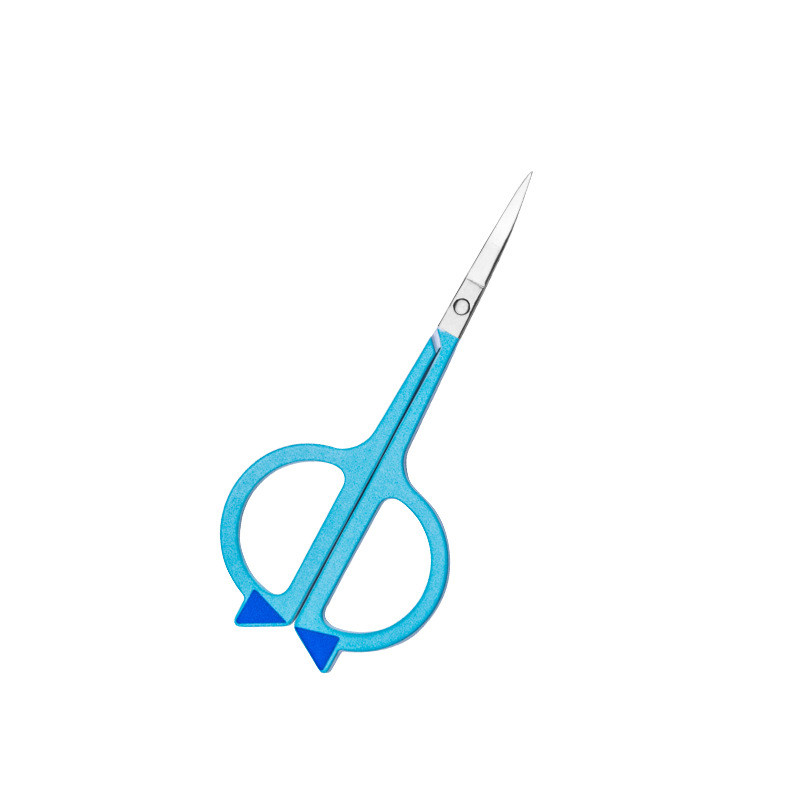 OWOSC 1PC Foarfecă pentru sprâncene din oțel inoxidabil pentru gene pentru nas îndepărtarea părului cu vârf rotund Trimmer pentru îngrijire personală Machiaj Instrumente de frumusețe