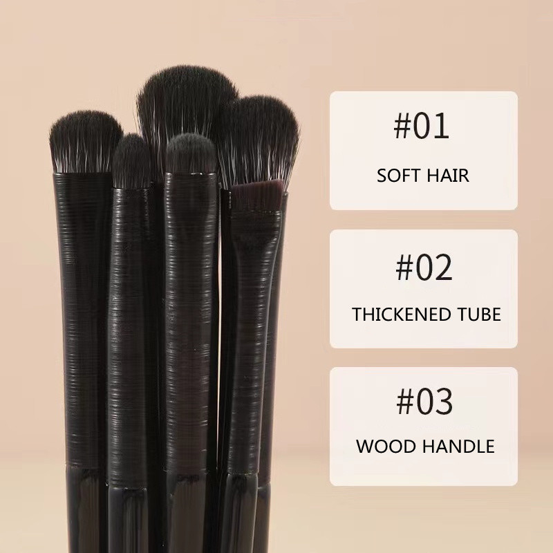 Set de pensule de machiaj pentru ochi naturale Perie pentru fard de pleoape Perie pentru eyeliner contur sprâncene Ochi pentru femei, cosmetice, pentru amestecare, instrumente de machiaj