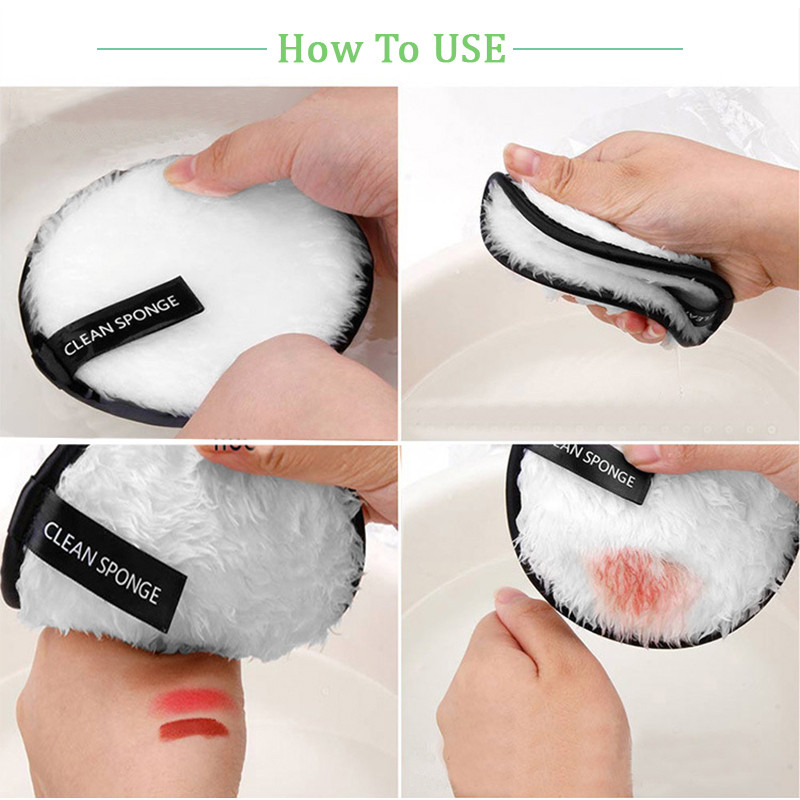 Meigieemalduspadjad Puhastuskäsn Mikrokiudlapid Näopuhastus Korduvkasutatavad vatipadjakesed Nahahooldus Meigieemaldaja Puhastuslapp