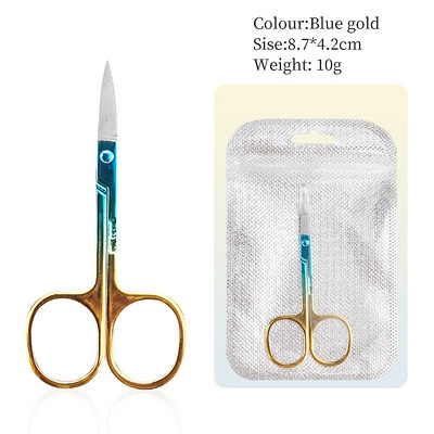 1 buc Foarfecă pentru sprâncene Trimmer pentru gene Dispozitiv de îndepărtare a părului facial din oțel inoxidabil pentru unghii, cuticule, manichiură, instrument de machiaj pentru frumusețe