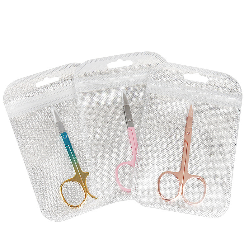 1 buc Foarfecă pentru sprâncene Trimmer pentru gene Dispozitiv de îndepărtare a părului facial din oțel inoxidabil pentru unghii, cuticule, manichiură, instrument de machiaj pentru frumusețe