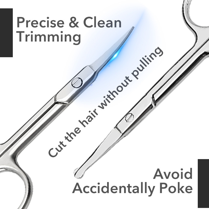 Machiaj profesional din oțel inoxidabil pentru gene sprâncene foarfecă instrument de manichiură pentru nas păr cuticulă unghii foarfece pedichiură curbată