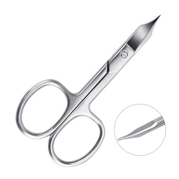 Cuticle Scissors Ανοξείδωτο ατσάλι Φρυδιών Scissors Pro Nail Scissors Small Scissors for Nose Hair, Μουστάκι, Γενειάδα, Μανικιούρ