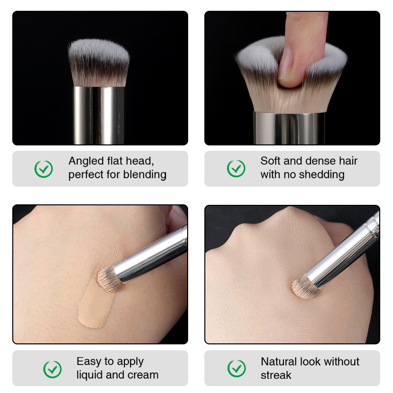 Bethy Beauty 2/3 buc Set de pensule pentru fond de ten Perie de machiaj 170 270 Perie de amestecare pentru fond de ten sintetic Contur Cremă