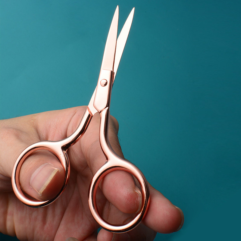 Foarfecă profesională pentru sprâncene Trimmer de tuns gene din oțel inoxidabil Manichiură Naz Cuticule Pedichiură Instrumente de machiaj