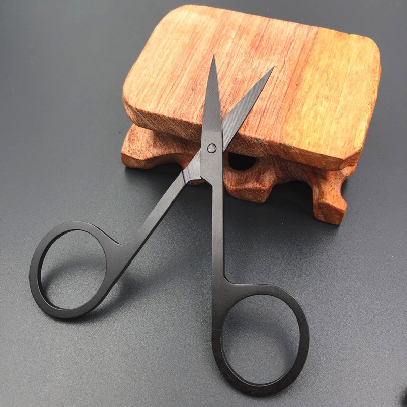 Taoye teemo 1kom crne škare za obrve od nehrđajućeg čelika Podrezivanje dlačica Šminka za uljepšavanje noktiju Škare za uklanjanje mrtve kože Alati za šminkanje