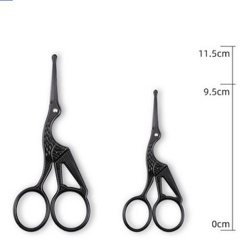 2021 Ножици за коса на лицето Заоблени професионални неръждаема стомана Мустаци Косми в носа Брада Вежди Подстригване на мигли Машинки за подстригване