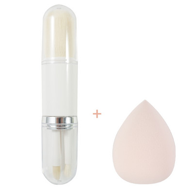 Perie de machiaj 4 în 1 Instrument de frumusețe Mini perie pentru ochi Perie de machiaj retractabilă pentru tonul pielii Perie portabilă de machiaj