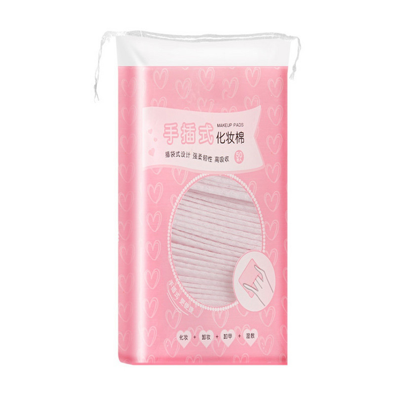 50 buc/sac tampoane coreeane din bumbac organic pentru curățarea feței Dispozitiv pentru îndepărtarea ojei pentru țesut cosmetic Machiaj Frumusețe Instrumente de îngrijire a pielii