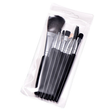Μαύρα φορητά πινέλα μακιγιάζ Σετ Soft Eye Shadow Brush Cosmetic Foundation Powder Βλεφαρίδες Concealer Φρυδιών Πινέλο μακιγιάζ 7 τμχ