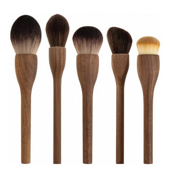 Νέο 1 τεμ. European Vintage Wood Handle Brush Makeup High Quality Walnut Loose Powder Blush Foundation Brush Contour Super Soft