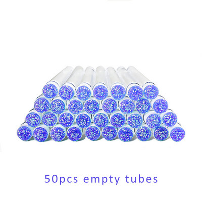 50 buc Perie reutilizabilă pentru gene Tub Baghete pentru gene de unică folosință Perie pentru sprâncene Înlocuibilă, rezistentă la praf, fund de diamant spart strălucitor