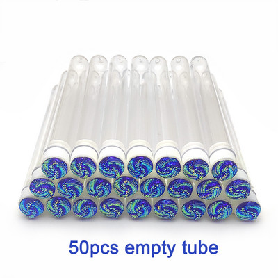 50 buc Perie reutilizabilă pentru gene Tub Baghete pentru gene de unică folosință Perie pentru sprâncene Înlocuibilă, rezistentă la praf, fund de diamant spart strălucitor