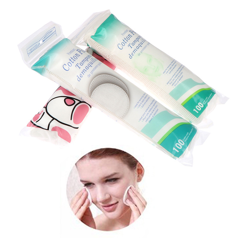 100 tk vatitampoonid puhtad küünepadjad Kunstilised pehmed puhastuspadjad igapäevased puuvillased tarvikud Näo puuvillase meigieemaldustööriist