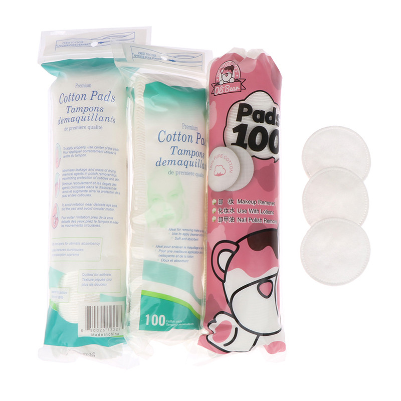 100 tk vatitampoonid puhtad küünepadjad Kunstilised pehmed puhastuspadjad igapäevased puuvillased tarvikud Näo puuvillase meigieemaldustööriist