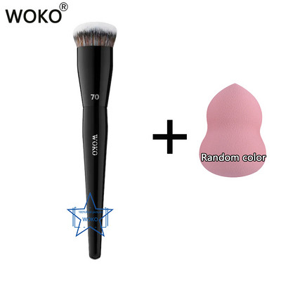 70 Pro Big Foundation Brush Crema Fond de ten Perie de machiaj Chubby Profesional Par Sintetic Fond de ten Contur Instrument de machiaj