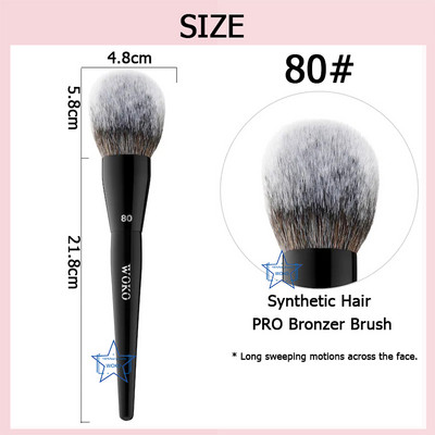 70 Pro Big Foundation Brush Crema Fond de ten Perie de machiaj Chubby Profesional Par Sintetic Fond de ten Contur Instrument de machiaj