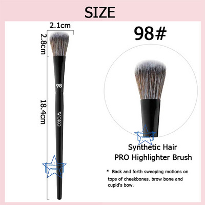 70 Pro Big Foundation Brush Crema Fond de ten Perie de machiaj Chubby Profesional Par Sintetic Fond de ten Contur Instrument de machiaj