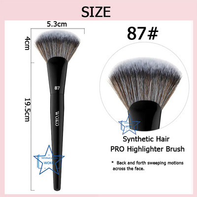 70 Pro Big Foundation Brush Crema Fond de ten Perie de machiaj Chubby Profesional Par Sintetic Fond de ten Contur Instrument de machiaj