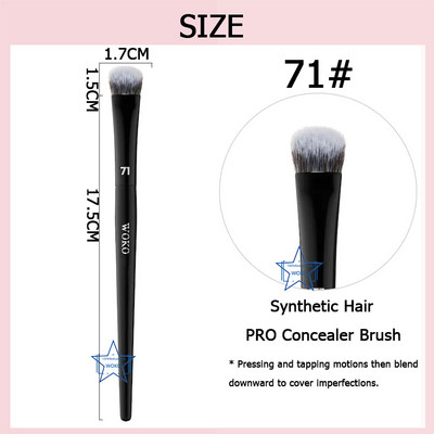 70 Pro Big Foundation Brush Crema Fond de ten Perie de machiaj Chubby Profesional Par Sintetic Fond de ten Contur Instrument de machiaj