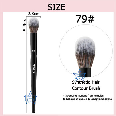 70 Pro Big Foundation Brush Crema Fond de ten Perie de machiaj Chubby Profesional Par Sintetic Fond de ten Contur Instrument de machiaj