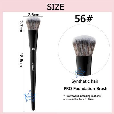 70 Pro Big Foundation Brush Crema Fond de ten Perie de machiaj Chubby Profesional Par Sintetic Fond de ten Contur Instrument de machiaj