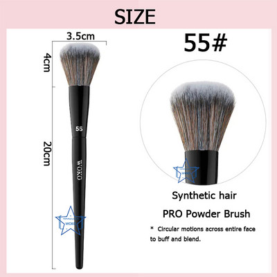 70 Pro Big Foundation Brush Crema Fond de ten Perie de machiaj Chubby Profesional Par Sintetic Fond de ten Contur Instrument de machiaj