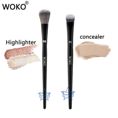 70 Pro Big Foundation Brush Crema Fond de ten Perie de machiaj Chubby Profesional Par Sintetic Fond de ten Contur Instrument de machiaj