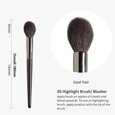 OVW 1 buc. EVIDENTORIAL CONIC PERIĂ PERIE DE FATA INDIVIDUALĂ PERFECTĂ Profesională Pensule de machiaj cosmetică Pudră pentru fard de obraz Baza de fixare